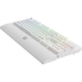 Resim Pusat Rapid Ultra Tam Boyutlu Monster Tactile Red Switch 80 M Tıklama Kablolu Mekanik Rgb Oyuncu Klavyesi (Beyaz) 