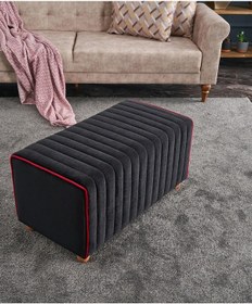 Resim Favora Mabel Puf - Siyah 