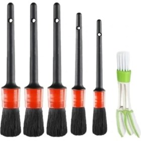 Resim TE Dükkan Araba Temizlik Detay Fırçası 5+1 Set 