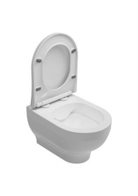 Resim Isvea Soluzione Xı Rimless -kanalsız Asma Klozet - Beyaz -pp Yavaş Kapanan Kapak Dahil-2 Parça 