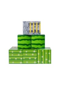 Resim Minecraft Karpuz, Merdiven Ve Kaktüs Desenli Blok Manyetik Bloklar 