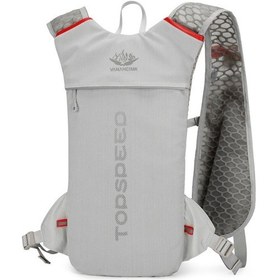 Resim Qingmipy Outdoor Spor Sırt Çantası Yüksek Kapasiteli Nylon Su Torbasıyla Koşu Bisiklet Dağcılık Gri Çok Renkli 