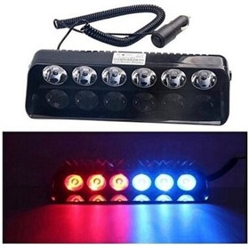 Resim S6 Çakar Cam İçi Vantuzlu 6 Ledli Çakmaklık Girişli 