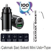 Resim ARSVİSİON AUTO ACCESSORIES Type-c Usb Araç Çakmaklık 36w Pd Hızlı Şarj Soketi Araba Usb-c Şarz Iphone Samsung Xiaomi Uyumlu 