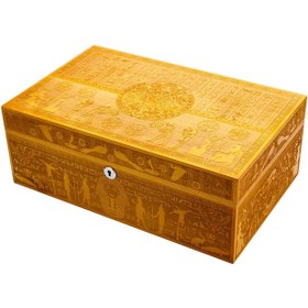 Resim Lubinski 3D Ra Desen İspanyol Sedir Humidor Puro Kutusu 40s 