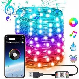 Resim Polham 10 Metre Bluetooth Bağlantılı Telefon Ile Kontrol Edilebilen LED Lamba, Rgb Işıklı Süs Lamba 