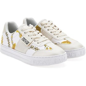 Resim VERSACE JEANS COUTURE Beyaz-Sarı Kadın Sneaker 75VA3SK7ZS358G03 