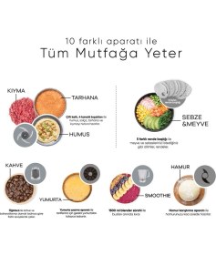 Resim Karaca Mastermaid Power Multifunctional 10 In 1 Rosegold Gıda Hazırlama Seti 2000W 