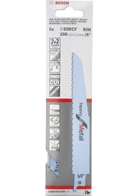 Resim Bosch S 920 CF Heavy For Metal 5'li Tilki Kuyruğu Testere - 2608654820 