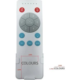 Resim Colours Stars Sirius 36 Inch Tavan Vantilatörü Gri LED Aydınlatmalı Çocuk Odası İçin Modern Tasarım 
