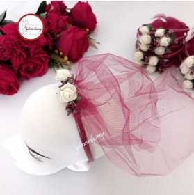 Resim Gelincimherşey 10'lu Bordo Tüllü Çiçek Pıtırcık Süslü Nedime Tacı 