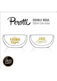 Resim Perotti Tekli Çift Cidarlı Cam Kase Double Bowl 300ml 13796 
