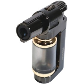Resim Parmida Tek Torch Pürmüz Gunmetal Masa Tipi Metal Puro Çakmağı 