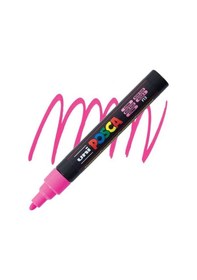 Resim Posca Pc-5m Boyama Markörü 1.8-2.5 Mm Floresan Pembe Karışık 