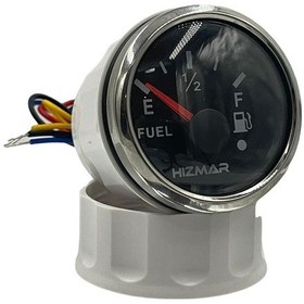 Resim Siyah Yakıt Seviye Göstergesi - Tekne - Alarm Ikazlı Ledli 