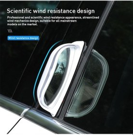 Resim Beyaz B Sütunu Kör Nokta Aynası Araç Dikiz Aynası Geniş Açılı Arka Koltuk Yardımcı Gözlem Aynası Güvenlik Sürüş 2pcs 