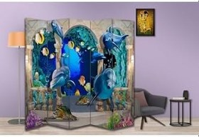 Resim Deniz Temalı Özel Tasarım Paravan Room Divider PRV1254, 180 x 180 