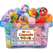 Resim 50 Adet Canlı Mini Bebekler Şeffaf Kapsüllerde - Şekerleme Makineleri, Parti Hediyeleri & Sürpriz Ödüller İçin İdeal | Güvenli, Toksik Olmayan Plastik | Doğum Günleri, Cadılar Bayramı, Noel, Paskalya & Daha Fazlası İçin Mükemmel, Gençlerin Etkinlik Aksesuarları|Renkli Kapsül Oyuncaklar|Güvenli Plastik Oyuncaklar 