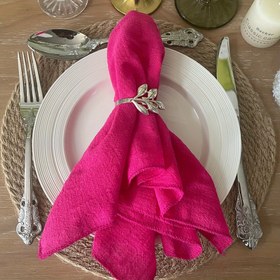 Resim Gazlı Peçete 6'li Set 40,64x40,64 cm Yumuşak Düğün Dekoratif Parti Aile Günlük Kullanım Toplu Akşam Yemeği Peçeteleri 