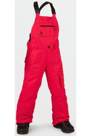 Resim Volcom Barkley Bib Red Çocuk Snowboard Pantolon 