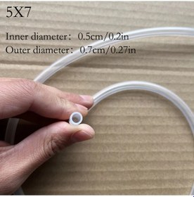 Resim Willowhaven Yüksek Isıya Dayanıklı 4-9mm Esnek Silikon Tüp 78.74inch Laboratuvar Endüstriyel 