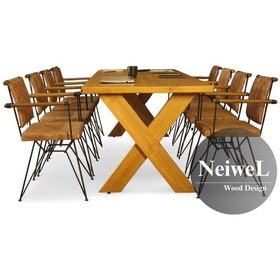 Resim Neiwel Odes Doğal Ahşap Toplantı Masası x 100 x 220 Açık Ceviz 