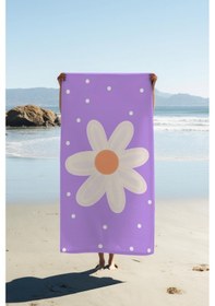 Resim Dijital Baskı Plaj Deniz Havlusu Çiçek Desenli Peştamal Hvl0183 Renkli 