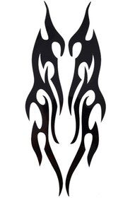 Resim Hobi Butik Alev deseni dikiz aynası Sticker 13x4 cm 