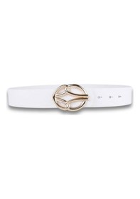 Resim Vos Versa Elips Desenli Gold Tokalı Siyah İnce Kadın Kemeri Vosdk0029101 Beyaz 