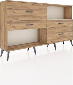 Resim Arges Konsol Tek Raflı 4 Çekmeceli 176x30x99 Çam-aytaşı/çam Aytası/atlas Çam - Atlas Çam 