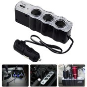 Resim 3 Port + 1 Usb Oto Araç Çakmaklık Çoğaltıcı Çoklayıcı Hub 