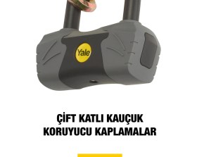 Resim Yale Zincir Asma Kilitli Bisiklet Kilidi - Altın Serisi 