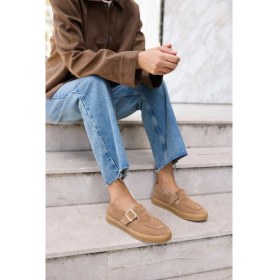 Resim Angelina Jones Carmen Kadın Taba Tutun Gercek Suet Loafer Ayakkabi 