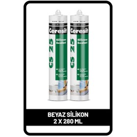 Resim Ceresit CS 25 Beyaz Silikon 280 ML x 2 Adet 