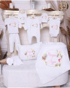 Resim yzc home size dair... K69 Isme Özel Isimli Kız Bebek 10lu Beyaz Hastane Çıkışı %100 Pamuk 