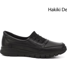 Resim Gönderi(R) Gönderi R Kadın Siyah Dolgu Taban Hakiki Deri Comfort Ayakkabı Ddza77542210 Siyah 