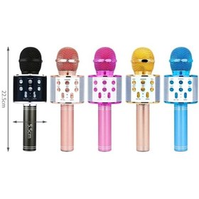Resim Periboia Kablosuz Hoparlörlü Bluetooth Karaoke Mikrofonu 