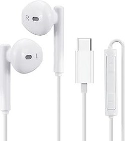 Resim iPhone 15/16 Serisi Pro Max/Plus ve Samsung S24/S25 ve Google Pixel Sound için USB-C Kablolu Kulaklıklar, Dahili Mikrofon, Kulak İçi Kulaklıklar 