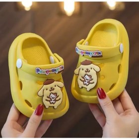 Resim synshop Pompompurin Anime Figür Sevimli Köpek Kız Çocuk Terlik Sandalet Yaz Ev Kaymaz Yumuşak Taban 
