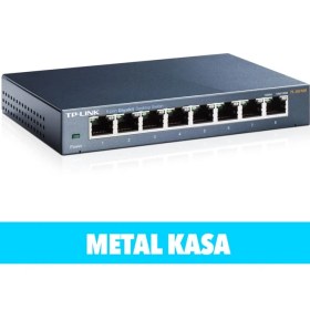 Resim TP-Link Tp-Lınk TL-SG108, 8 Port, Gigabit, Yönetilemez, Metal Kasa, Masaüstü Switch 