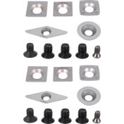 Resim CelestialCo 10 Adet Turning Karbür Kesici Ekler Kombinasyon Kombinasyonu Ahşap Turning Çalışma Torna Aracı Vida ile Set (Yurt Dışından) 