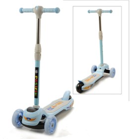 Resim Müzikli ve LED Işıklı Büyük Üç Teker ve Gövde Çocuk Scooter 