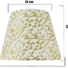 Resim Vivense 22'lik Abajur Şapkası / Gold Simli 