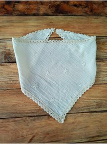 Resim Mufincollection Yıldız Desenli Muslin Kumaş Çocuk Bandana | 60x30 cm | Yumuşak ve Nefes Alabilen 
