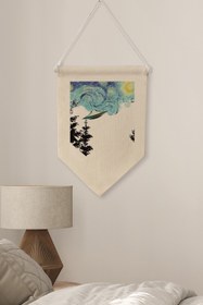 Resim Balkon Pinterest Duvar Dekoru, Van Gogh Sanat Serisi, Kanvas Flama Askılı Duvar Örtüsü NO:450 - Renkli - 18 / 30 x 40 
