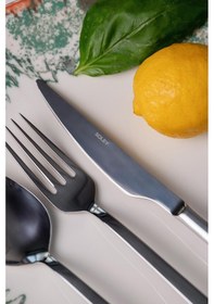 Resim Soley Arma 6 Kişilik 18 Parça Çatal Kaşık Bıçak Takımı Gümüş 