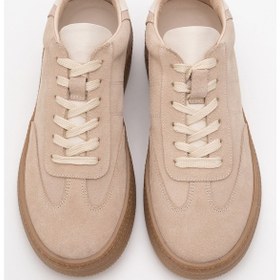 Resim Luvi Shoes Fiore Bej Hakiki Deri Süet Kadın Spor Ayakkabı Bej-süet Bej 