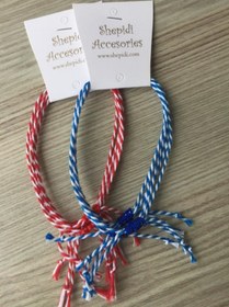 Resim Shepidi 10'lu El Yapımı Mavi Kırmızı Unisex Marteniçka Şans Bilekliği 