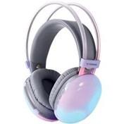 Resim Torima HD-40 Mor Kablosuz RGB Işıklı Kulak Üstü Bluetooth Kulaklık 