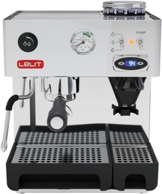 Resim Lelit Anita PL042TEMD PID Combo Öğütücülü Espresso Kahve Makinesi, Paslanmaz Çelik, Gümüş 